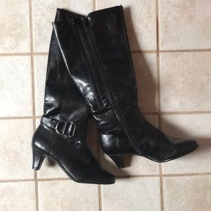Black knee high dress boots